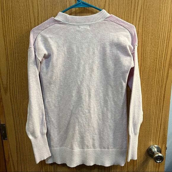 Eddie Bauer Half Zip Pink Wash Cardigan w/ Pockets Size Small - Picture 2 of 9